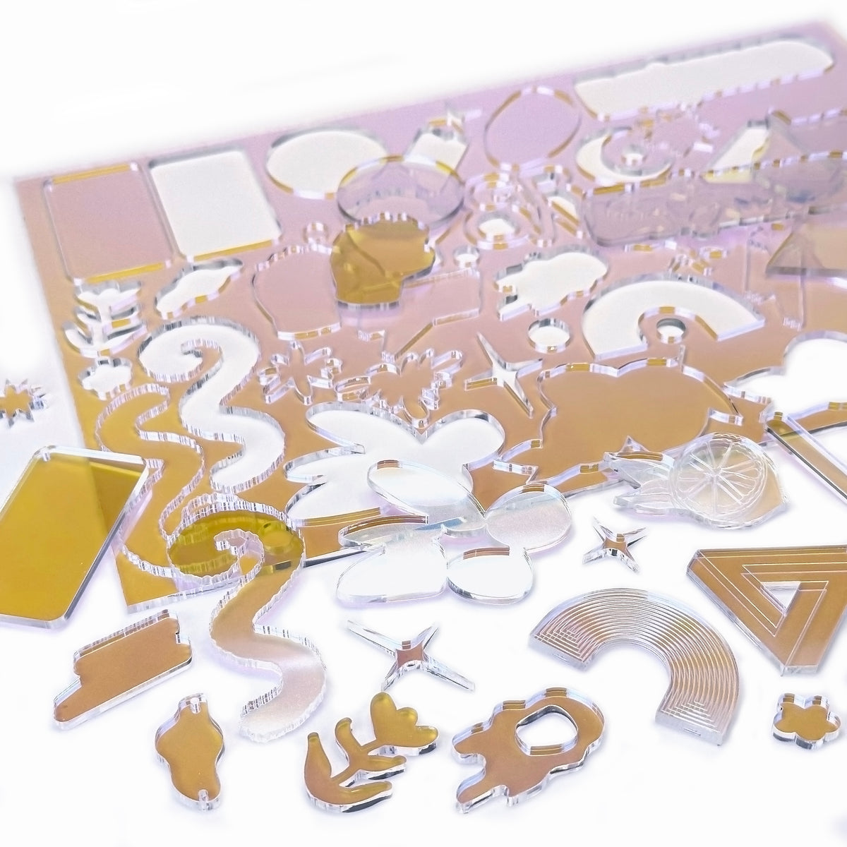 Iridescent / Rainbow Acrylic with laser cutting only - 600x400mm