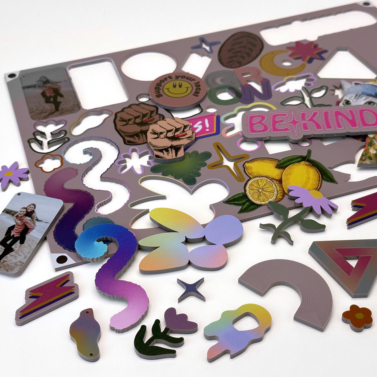 Matte Lavendar Acrylic with laser cutting & printing - 600x400mm