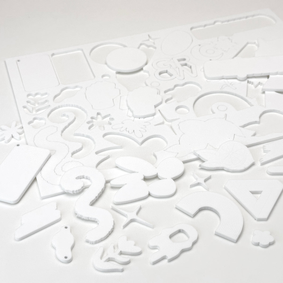 Matte White Acrylic with laser cutting only - 600x400mm