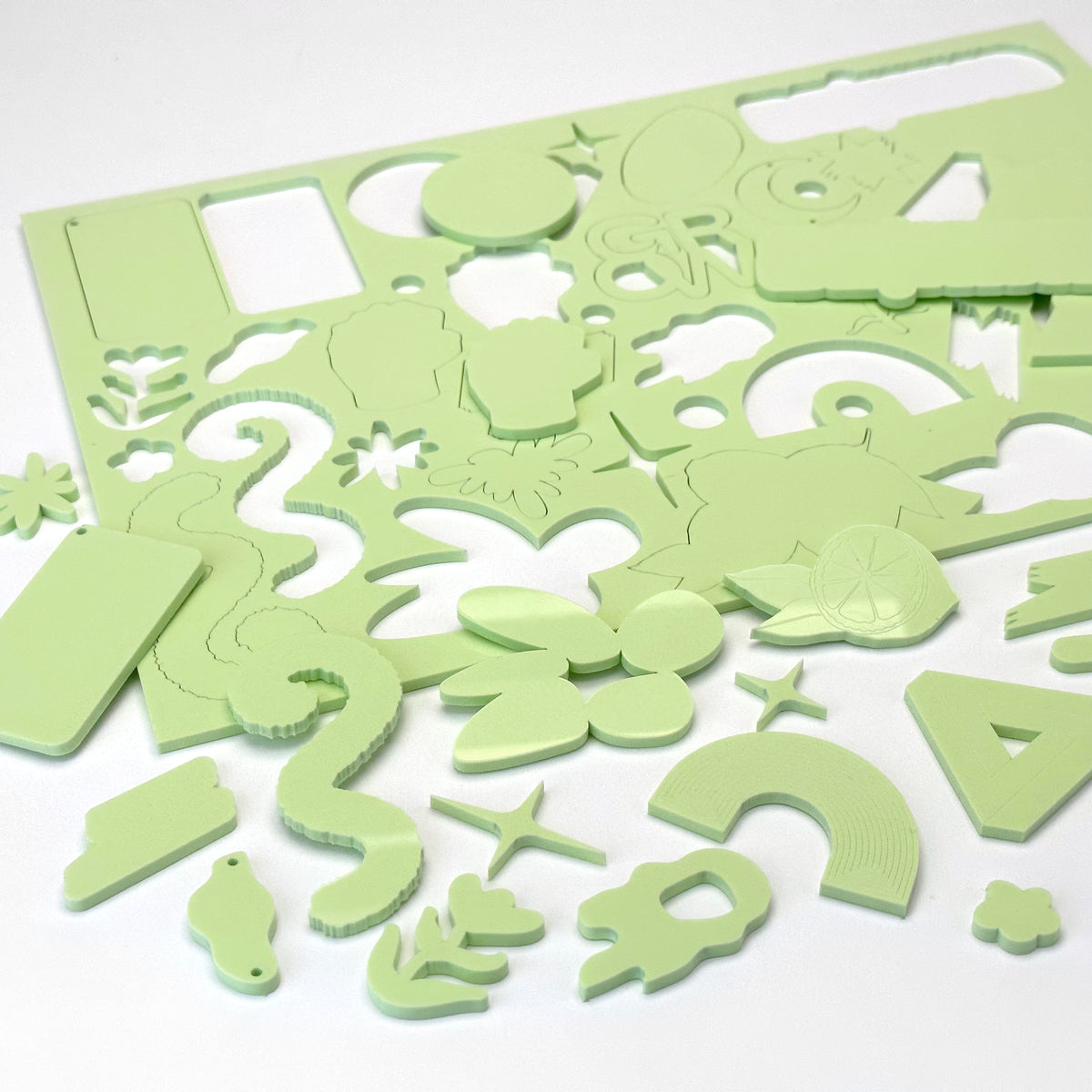 Pistachio Acrylic with laser cutting only - 600x400mm