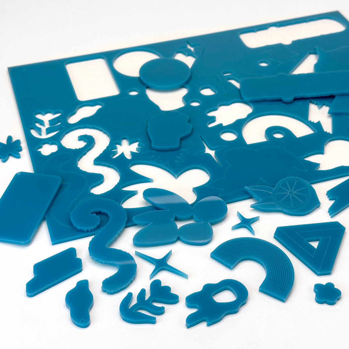 Turquoise Acrylic with laser cutting only - 300x200mm