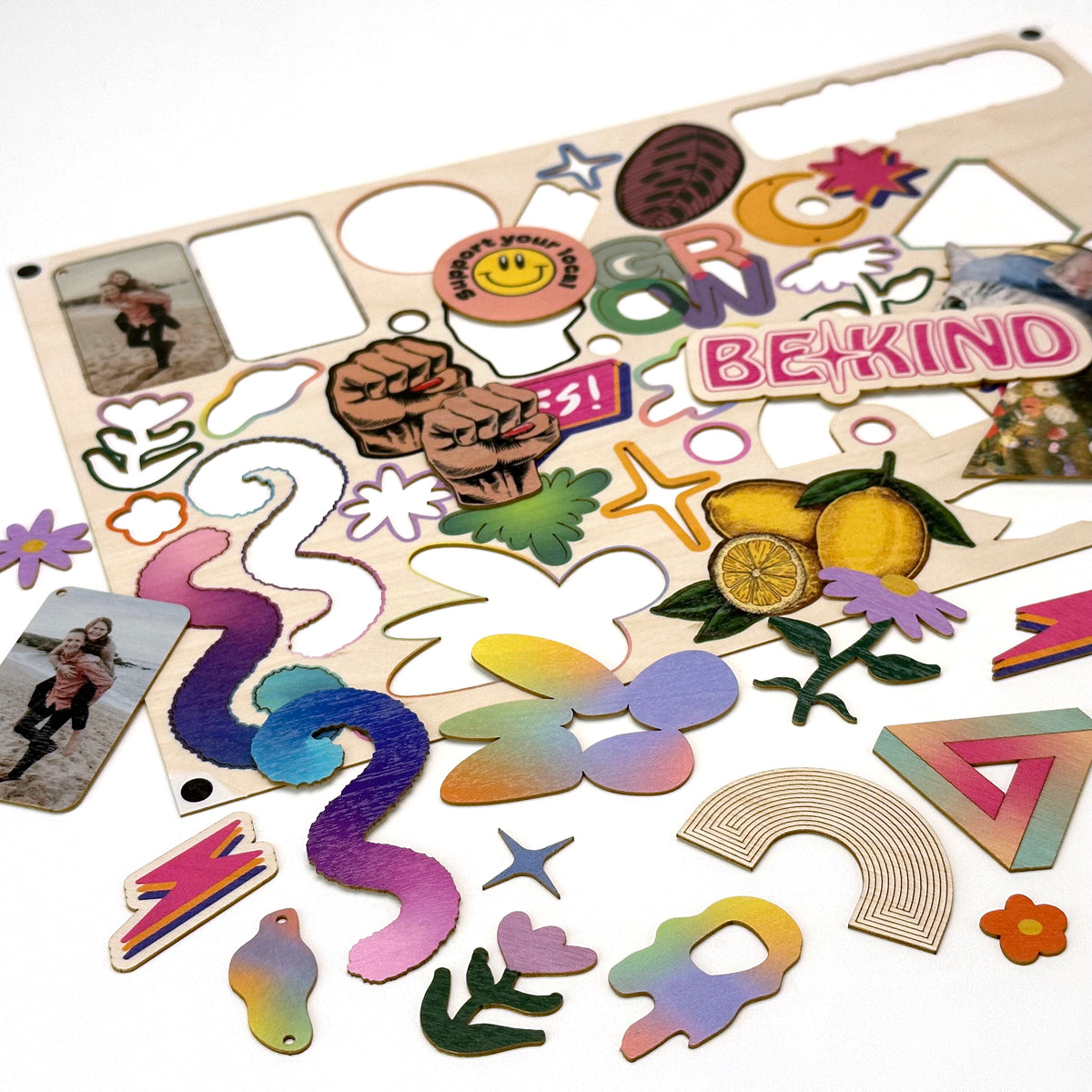 1mm Birch plywood with laser cutting & single sided printing - 300x200mm