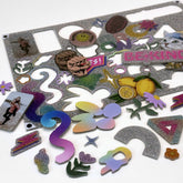 Glitter Holographic Acrylic with laser cutting & printing - 600x400mm