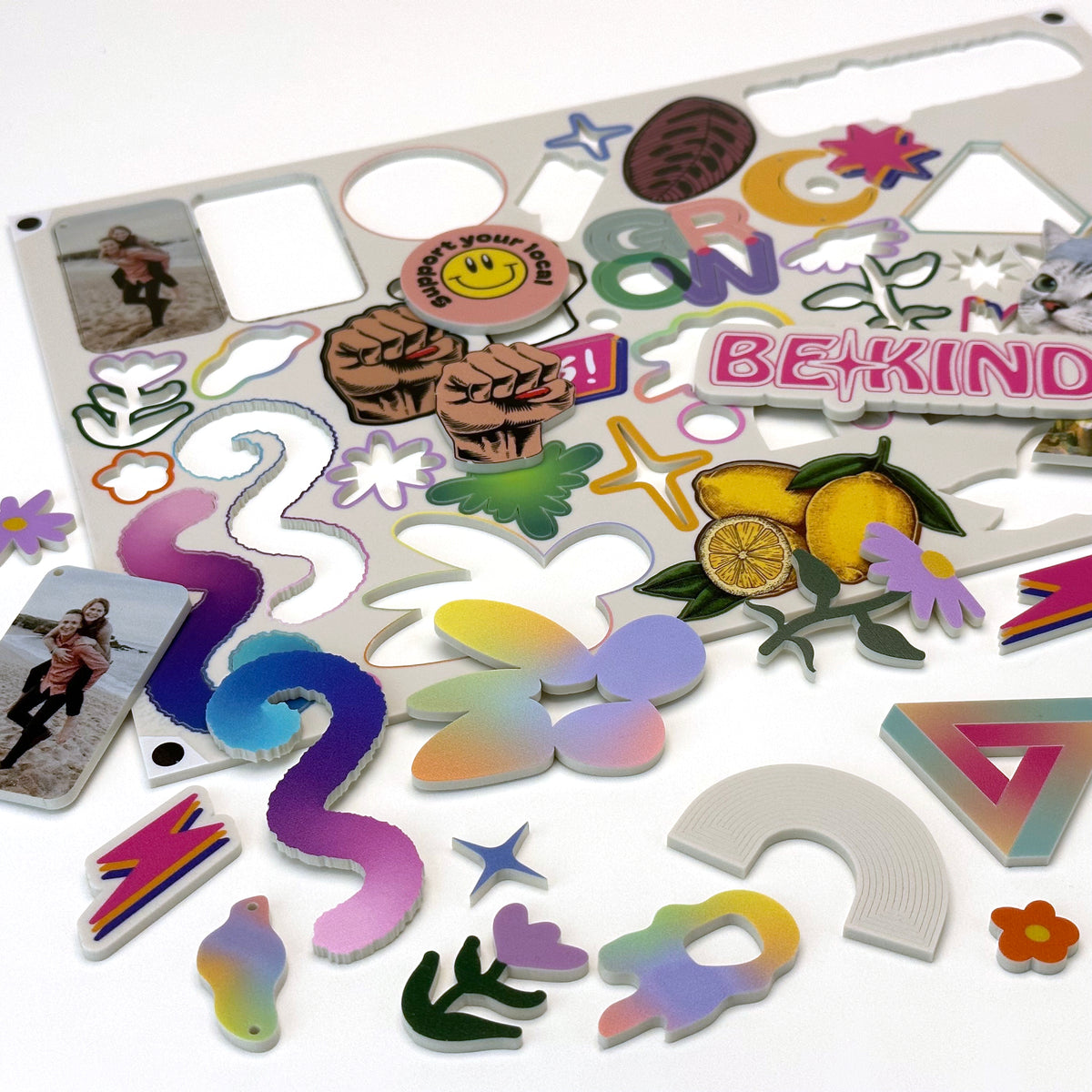 Matte Clay Acrylic with laser cutting & printing - 600x400mm