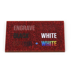 Glitter Red Acrylic with laser cutting only - 600x400mm