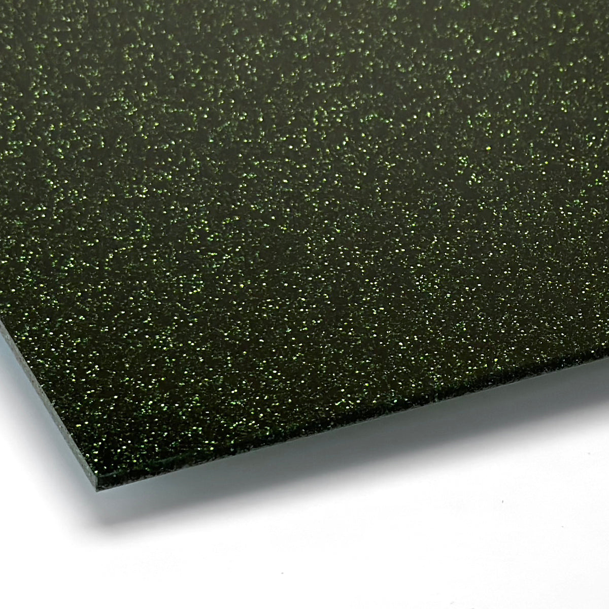 Glitter Forest Green Acrylic with laser cutting & printing - 300x200mm