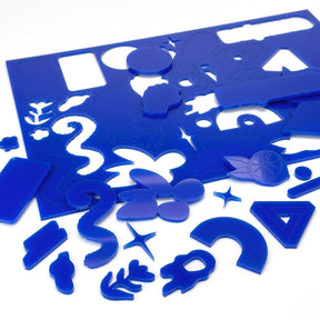Blue Acrylic with laser cutting only - 600x400mm