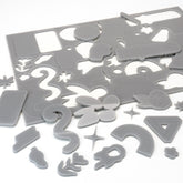 Grey Acrylic with laser cutting only - 600x400mm