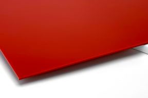 Akryyli, punainen, laserleikkuulla ja painatuksella - 300x200mm