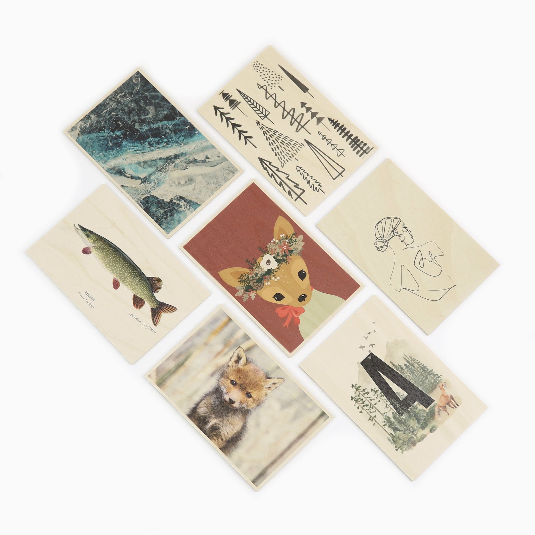 Wooden Post Cards
