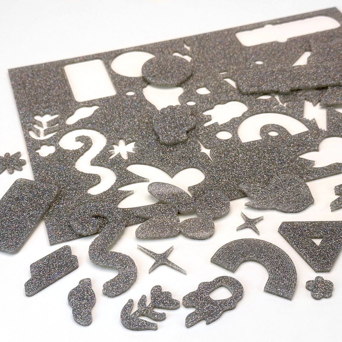 Glitter Holographic Acrylic with laser cutting only - 300x200mm