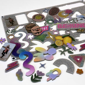 Glitter Holographic Acrylic with laser cutting & printing - 600x400mm