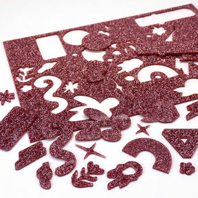 Glitter Pink Acrylic with laser cutting only - 300x200mm