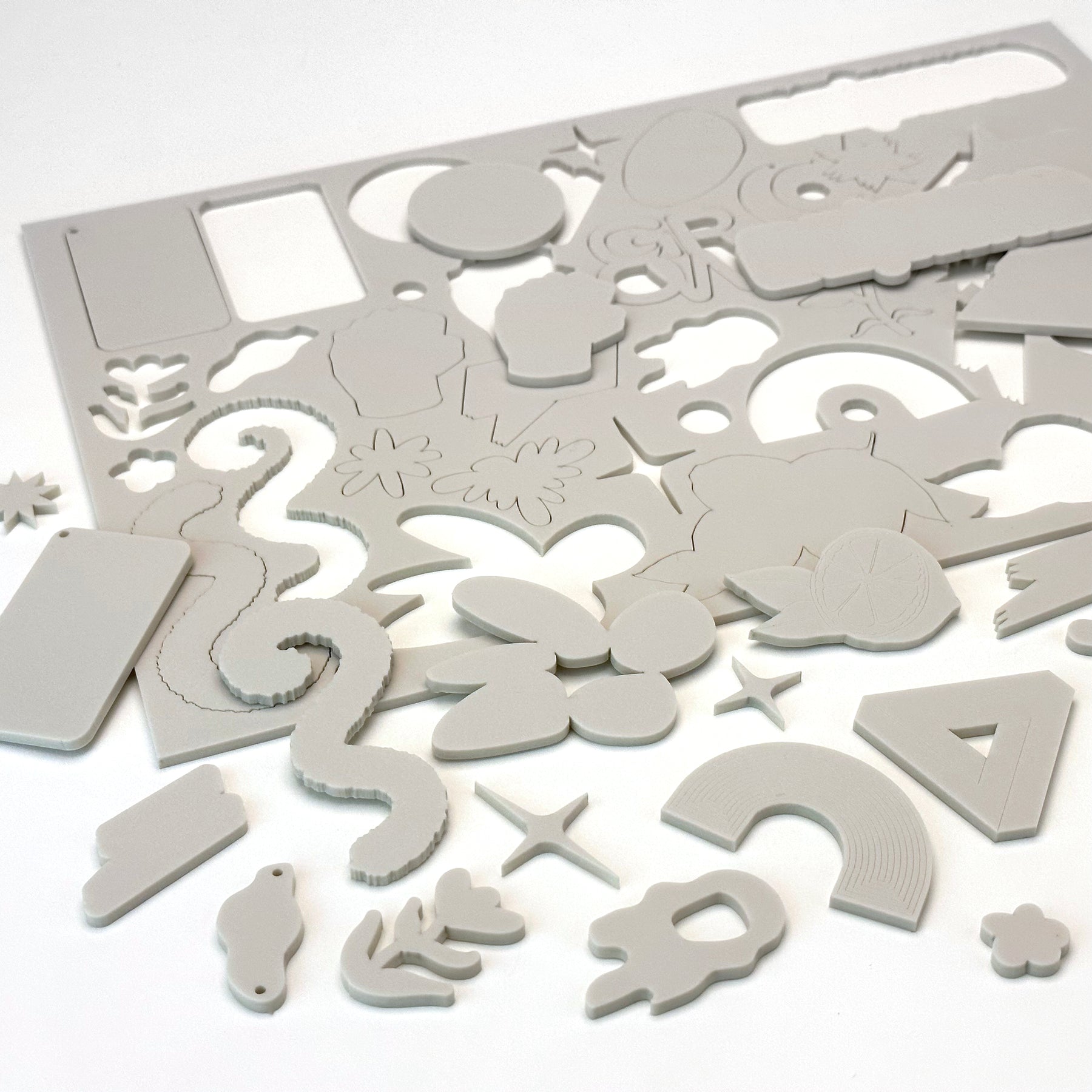 Matte Clay Acrylic with laser cutting only - 600x400mm