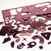 Mirror Pink Acrylic with laser cutting only - 600x400mm