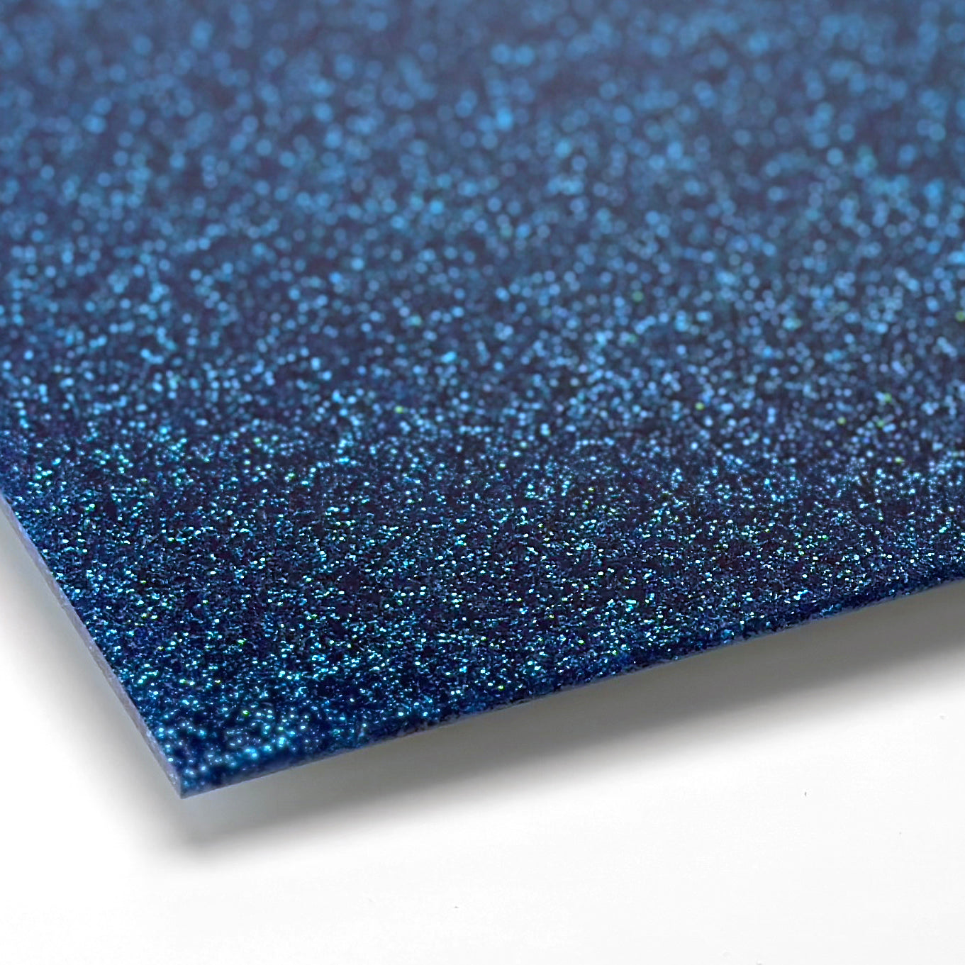 Glitter-akryyli, sininen, laserleikkuulla ja painatuksella - 300x200mm