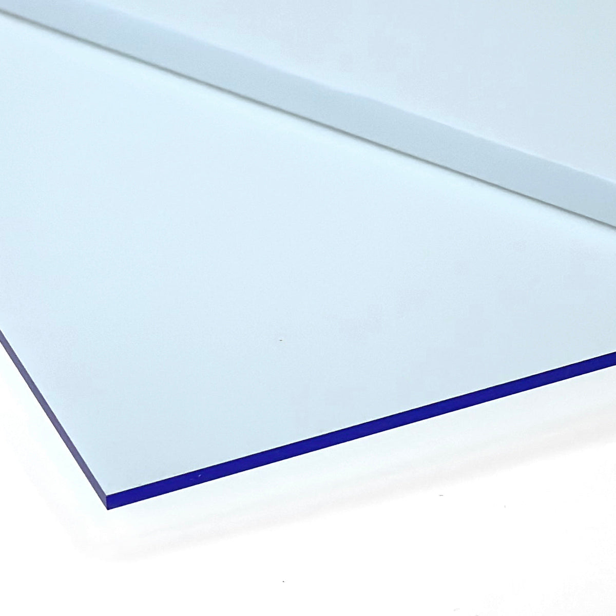 Transparent Blue Acrylic with laser cutting & printing - 600x400mm