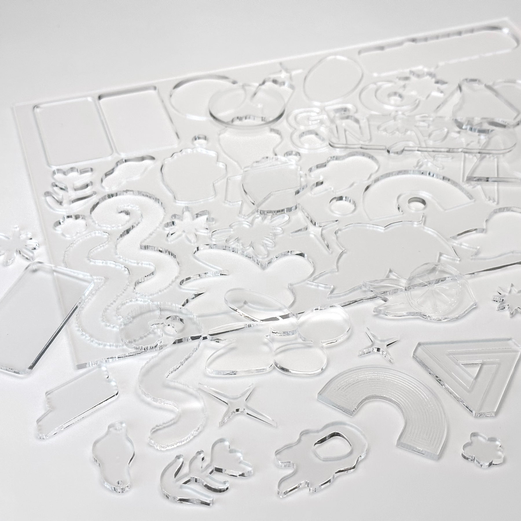 Transparent Acrylic with laser cutting only - 300x200mm